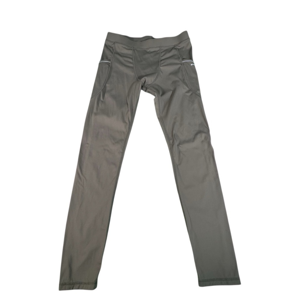 Willit Womenโs Thermal Running Leggings XL Olive Green Stretch Workout Pants